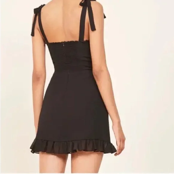 Reformation Black Christine Mini Dress - Picture 3 of 6